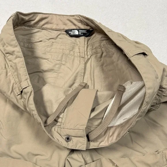 The North Face Pants Mens 36 Long Khaki Convertible Zip Off Hiking Lightweight - Picture 7 of 16